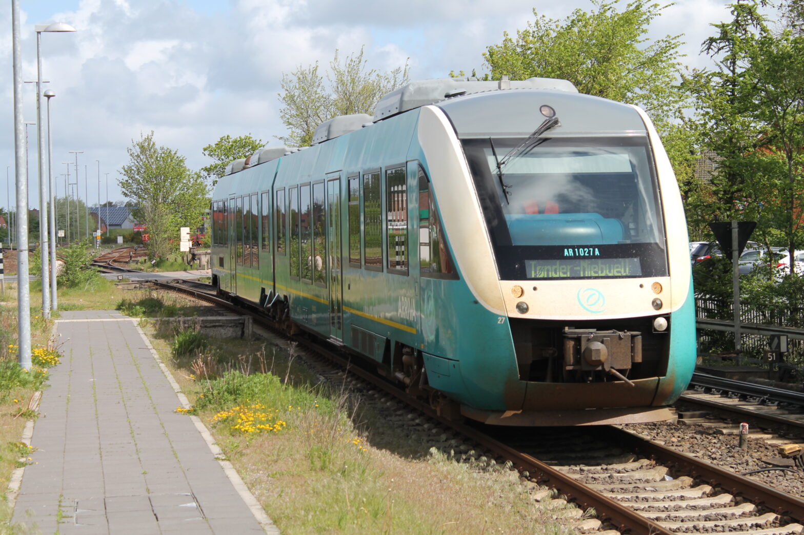 Regionalzug der Arriva Denmark in Niebüll