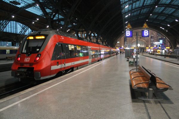 Regionalexpress der Deutschen Bahn in Leipzig. Foto: Marco Krings