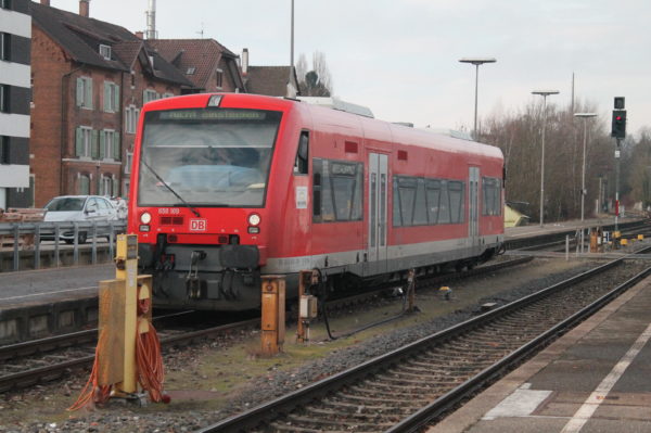 Regionalbahn der DB in Friedrichshafen Stadt. Foto: Marco Krings