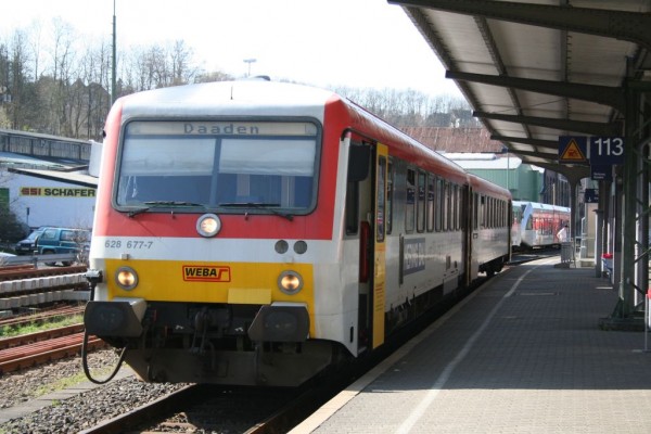 Zug der Westerwalbahn in Betzdorf